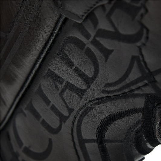 Cuadra Black Laser Woven & Embroidery Narrow Toe CU408