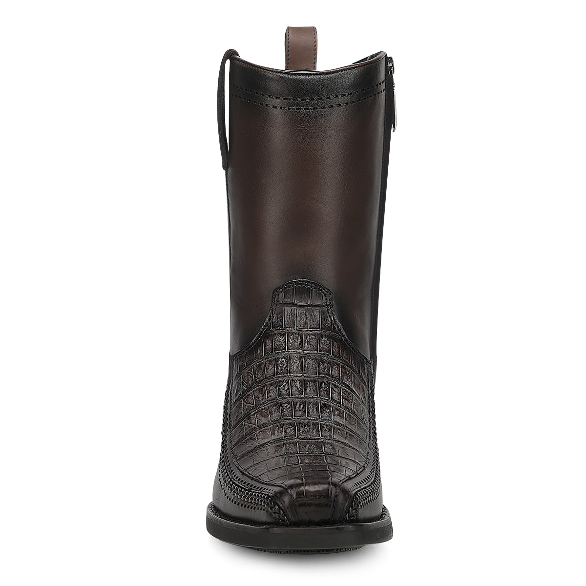 Cuadra Chocolate Caiman Laser & Zipper Narrow Square CC300
