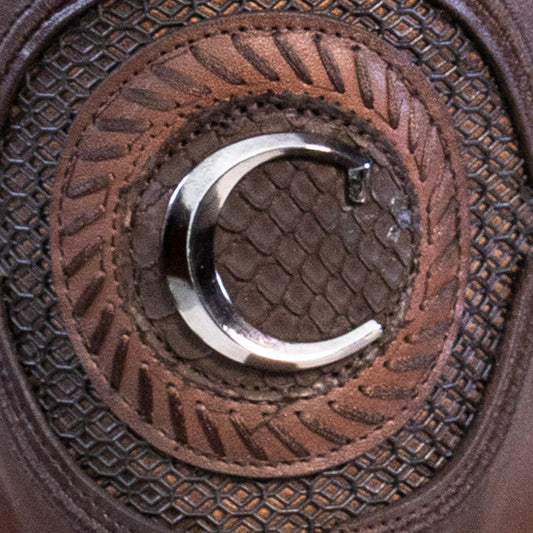 BROWN PYTHON EMBROIDERY & LASER & WOVEN