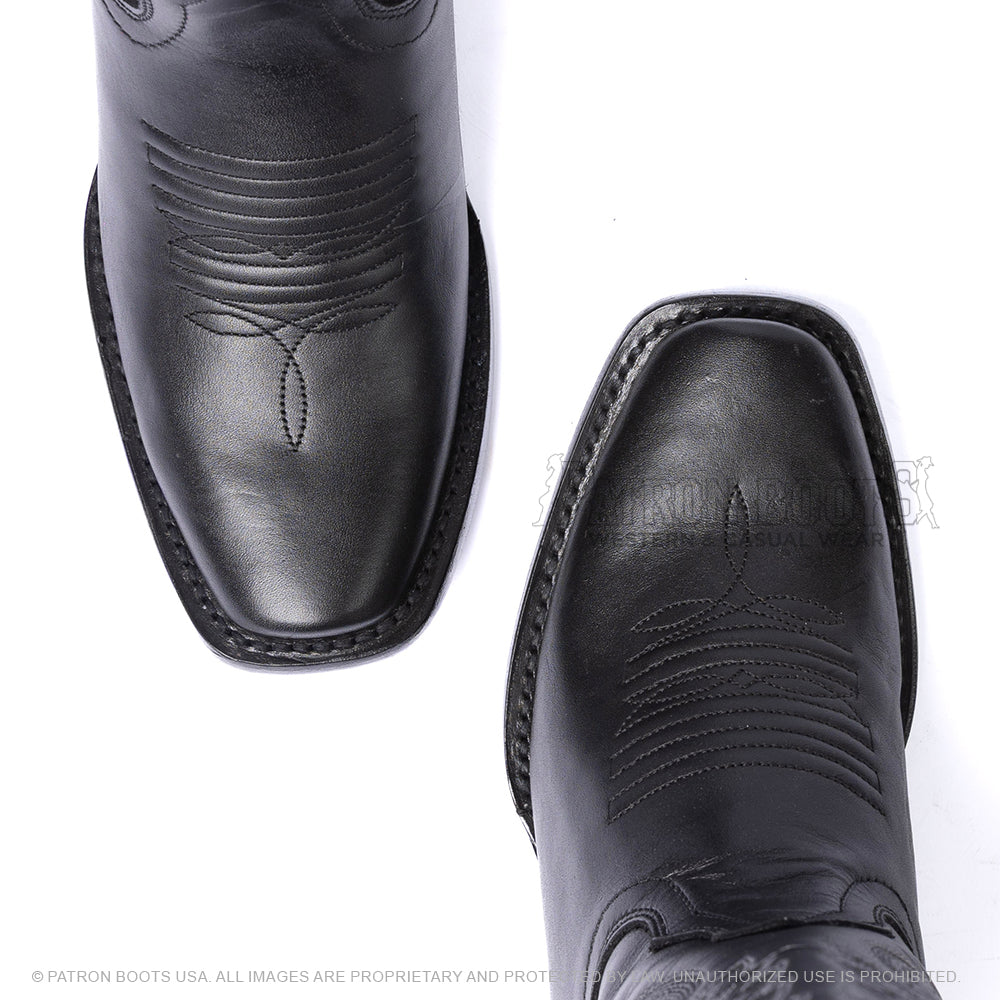 Tanner Mark Boots Black Classic Calf Texas Gold