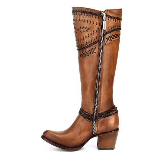 Cuadra Sand Zipper & Woven & Studs & Harness CU213