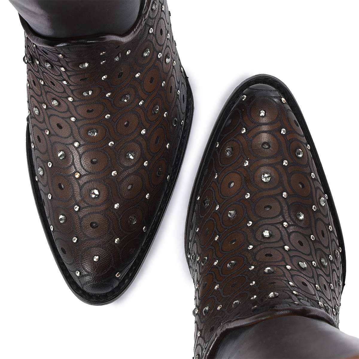 Maple Zipper & Studs & Laser Round Toe