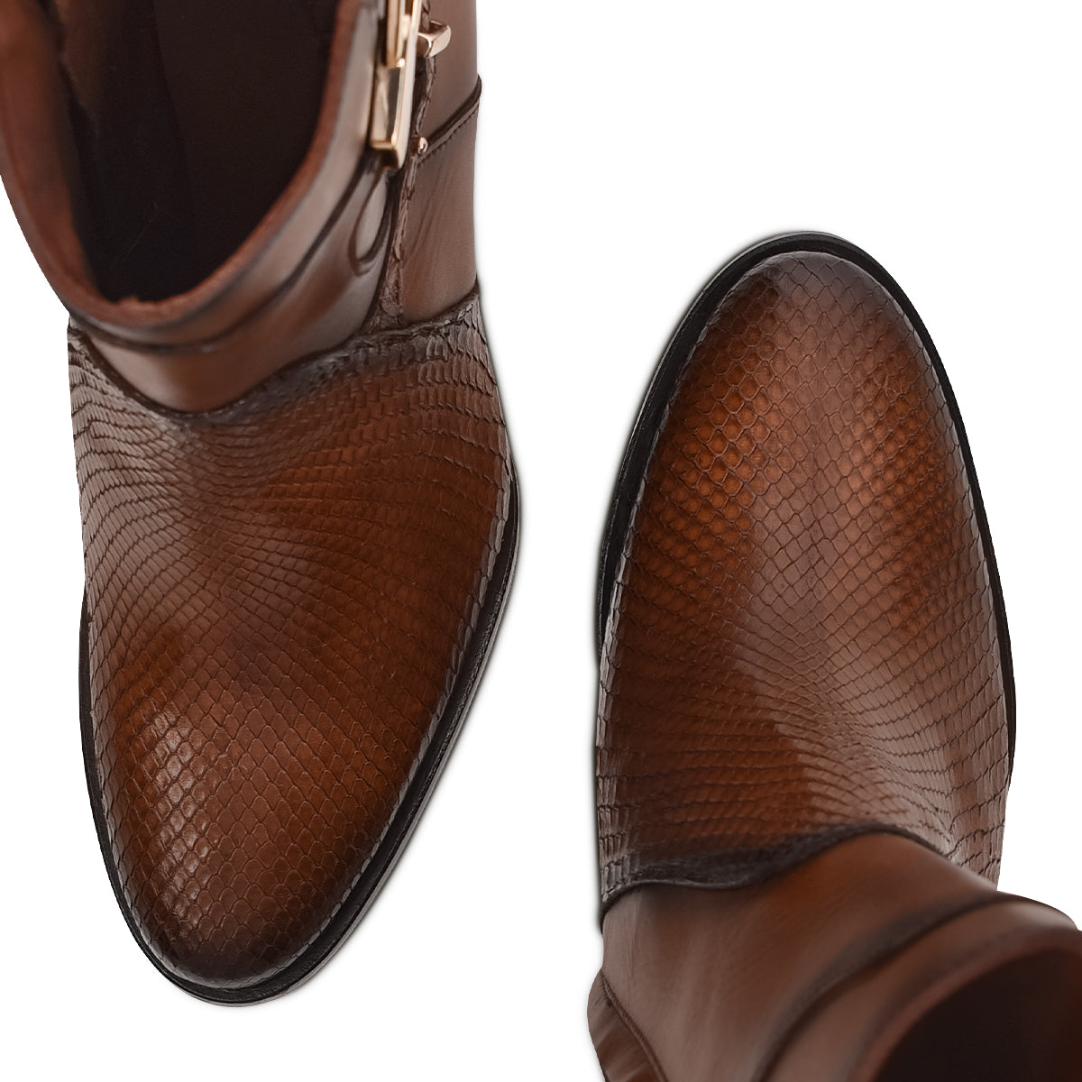 Tobacco Python M/Cowhide Harness Boot