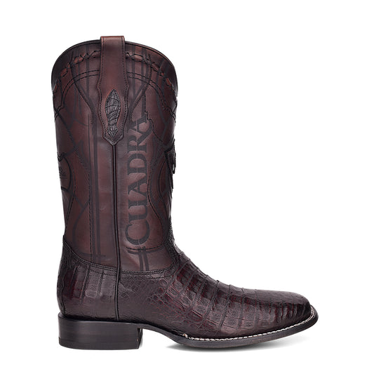 Cuadra Black CHerry Caiman Laser & Embroidery Toe CU465