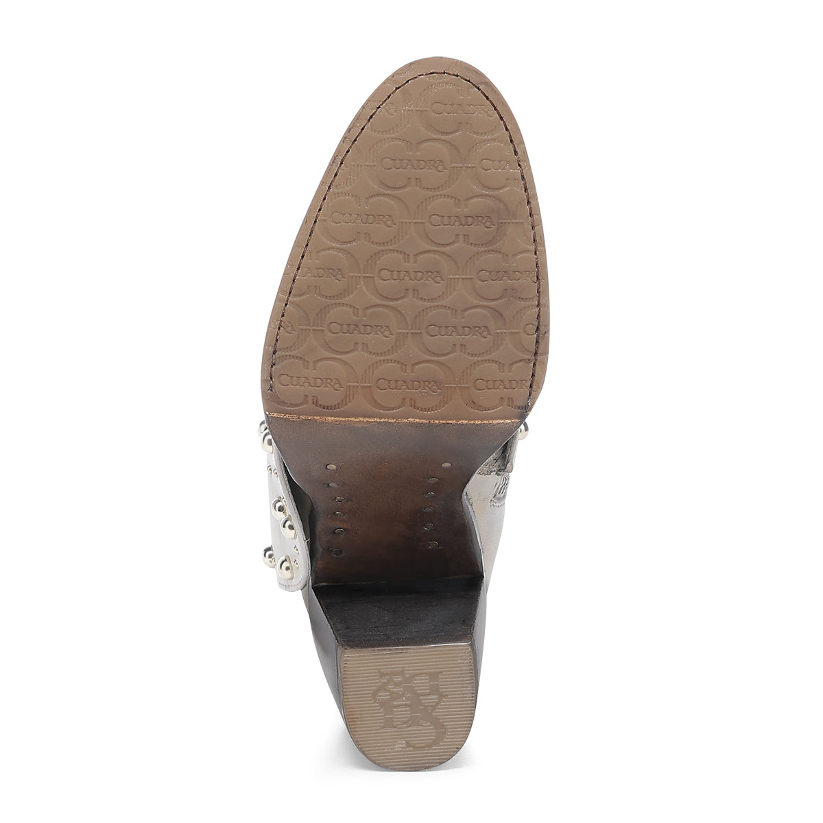 BEIGE PYTHON ZIPPER & STUDS CC254