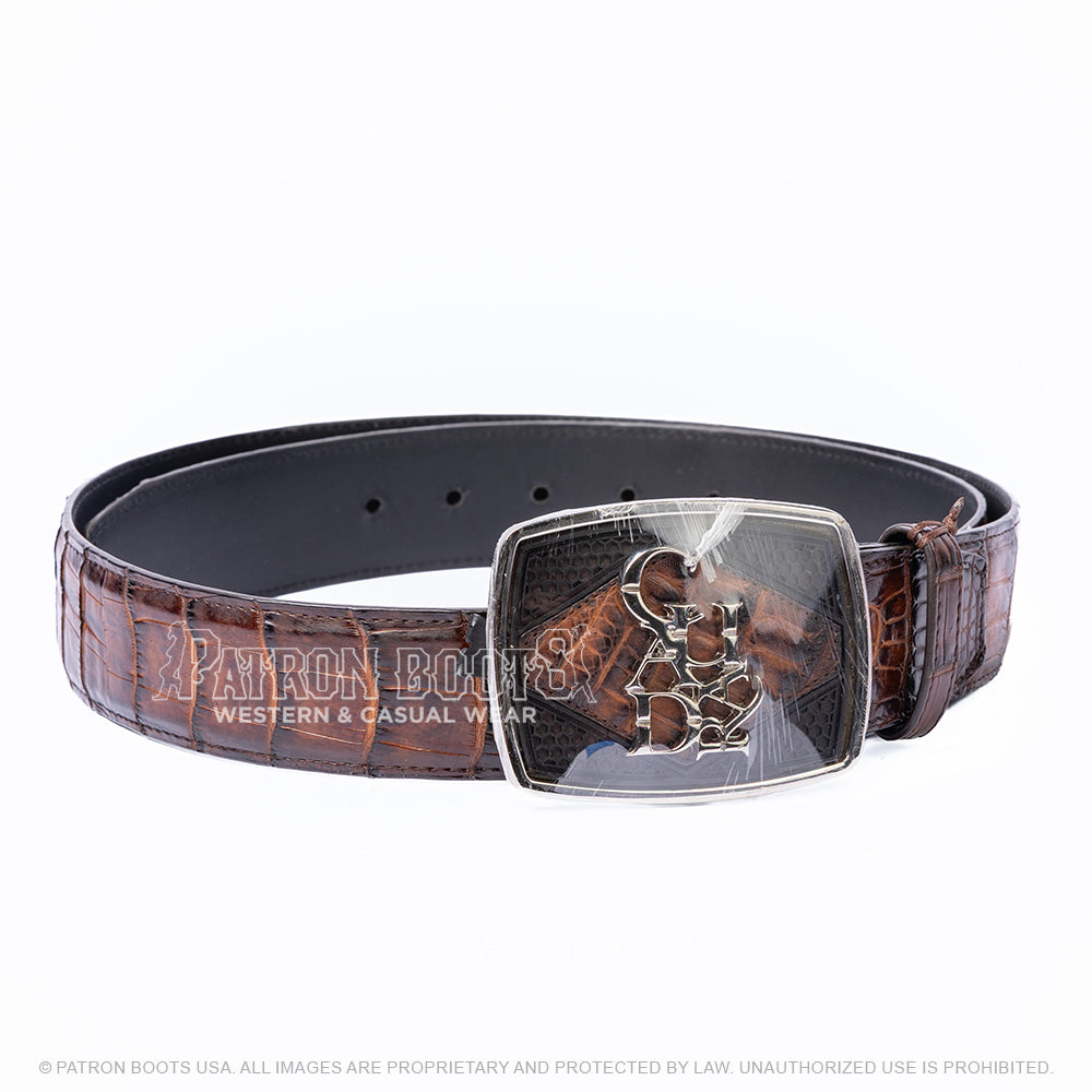 Imperio Cuadra Brooklyn Sand Alligator Laser & Embroidery with Belt CU924