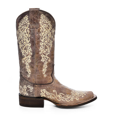 Brown Creater Bone Embroidery