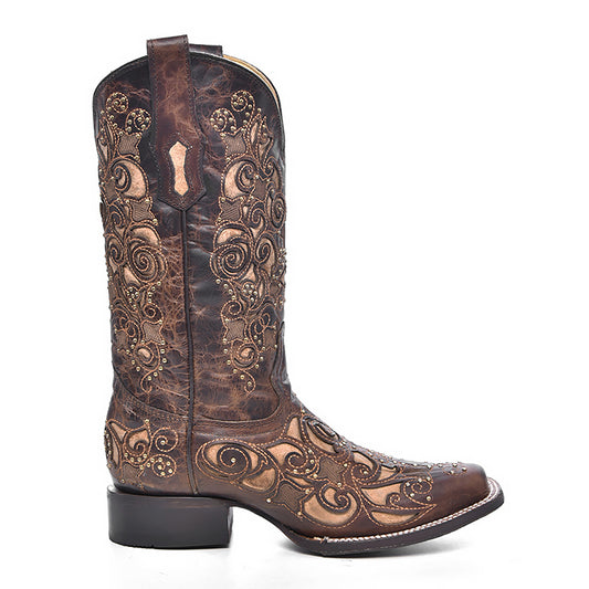 Brown Inlay and Studs