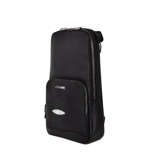 Cuadra Black Stingray Stitching Bag DU381