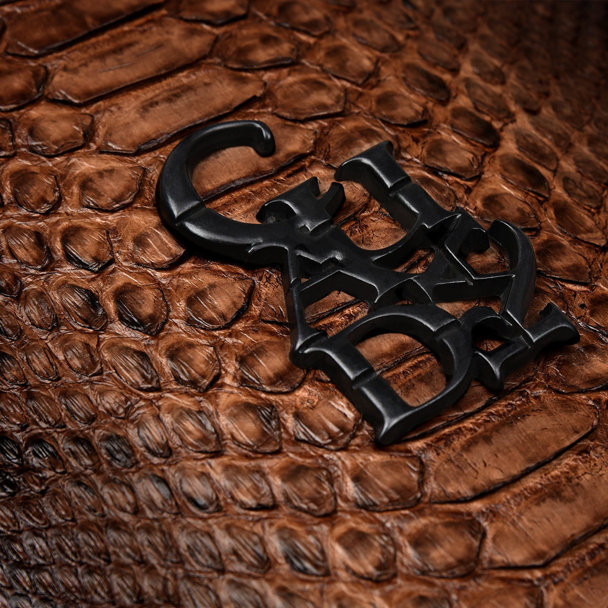 Over Brown Phyton Stitching Bag