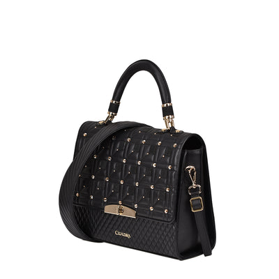 Black Stingray Embroidery & Crystals Bag