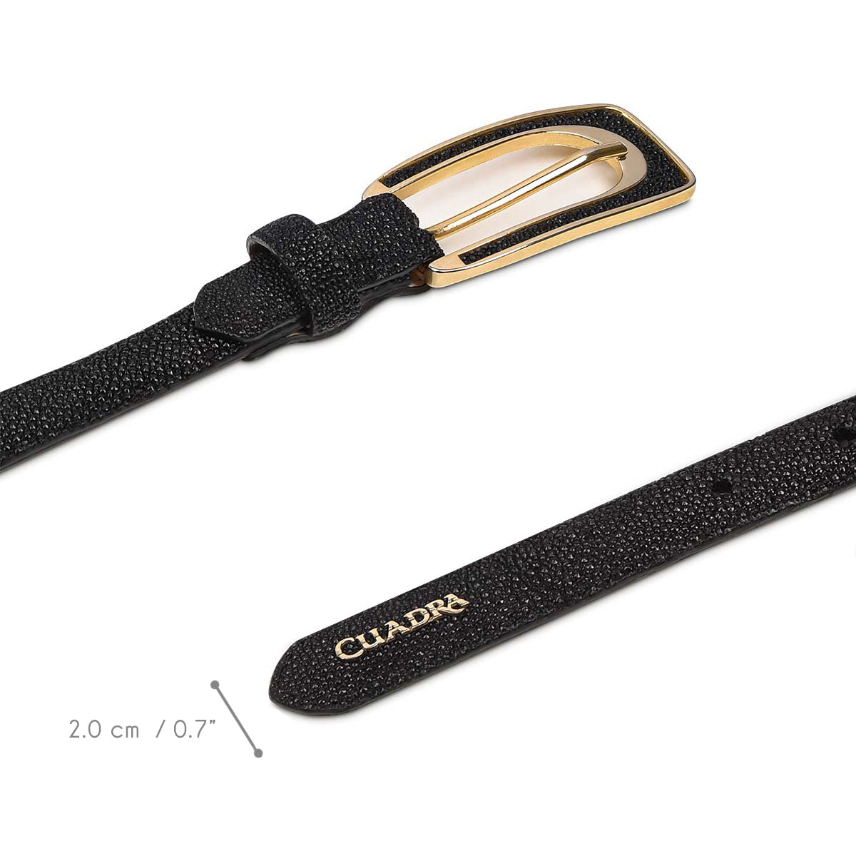 Cuadra Black Stingray Full Exotic Belt BC255