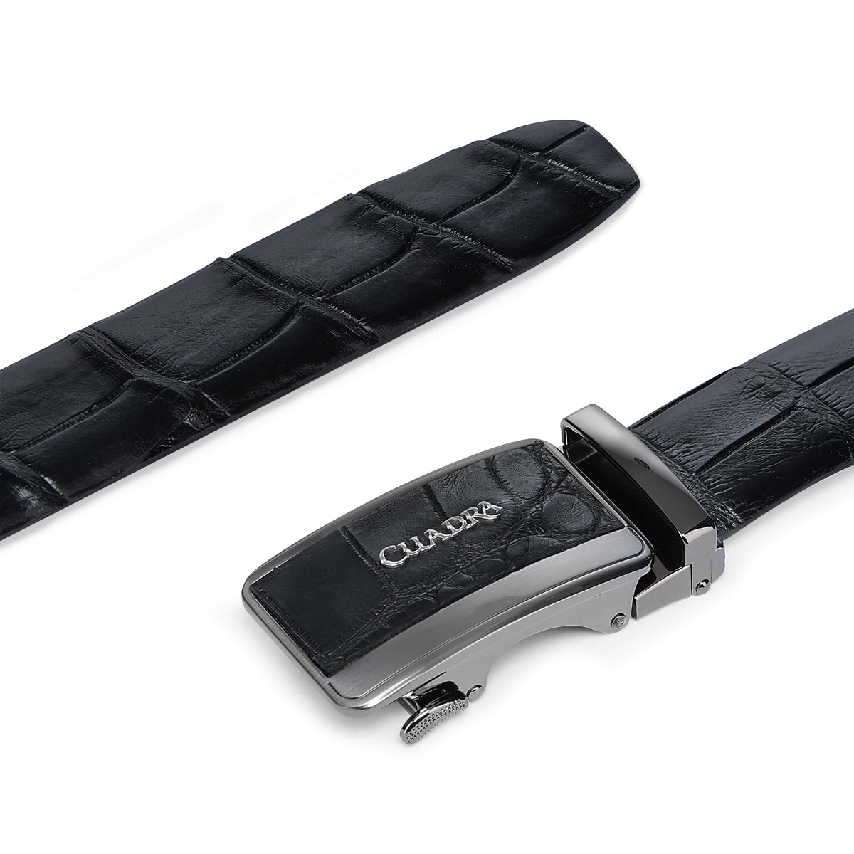 BLACK ALLIGATOR BELT EXOTIC