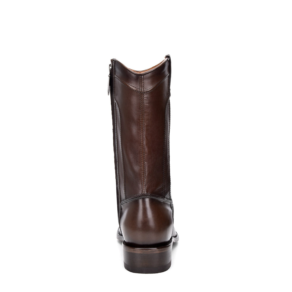 Cuadra Brown Laser & Zipper French Toe CU415