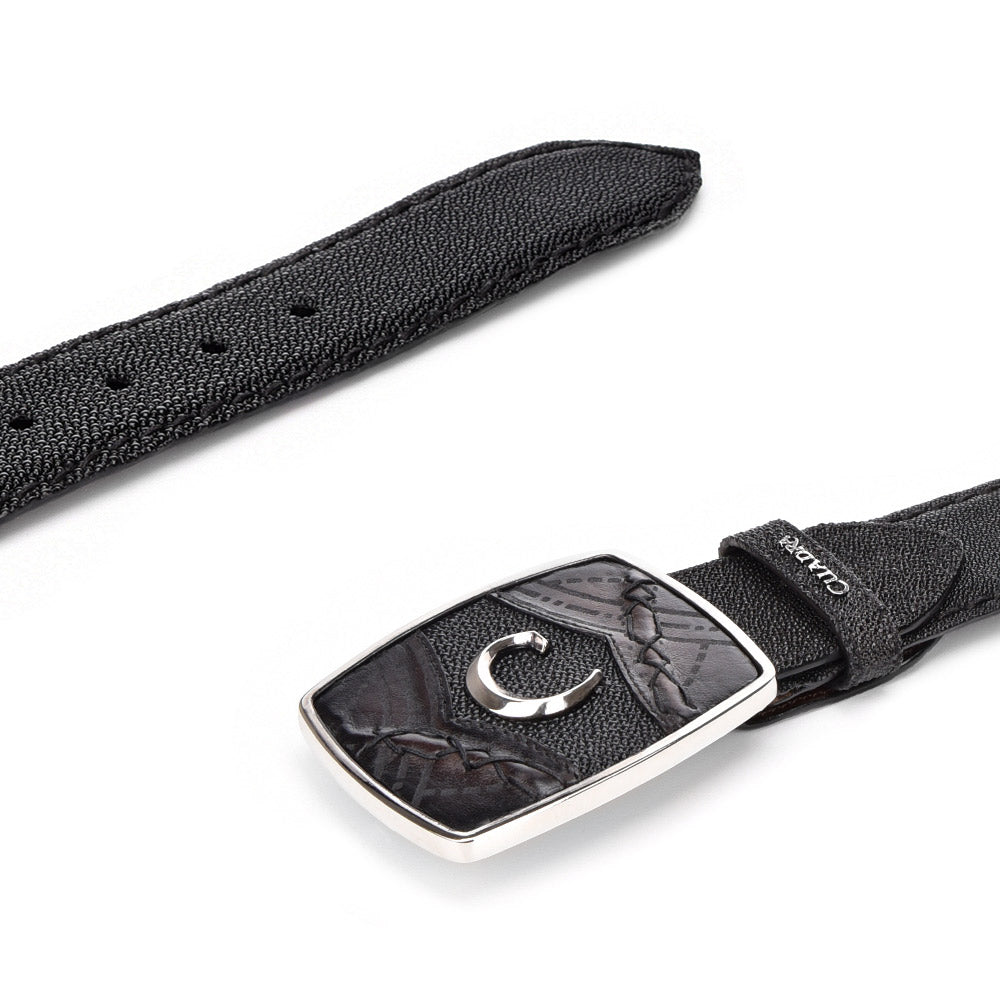 Cuadra Black Stingray Belt BC350