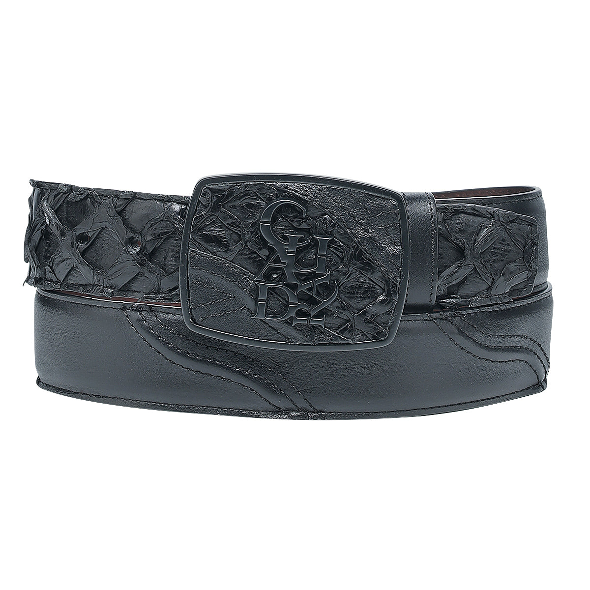 Black Fish Pirarucu Exotic Strip Belt