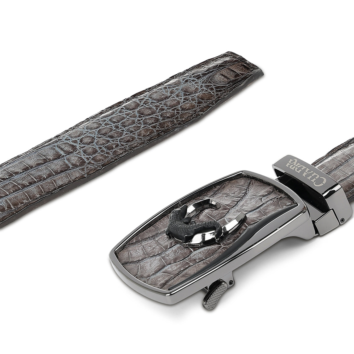 Cuadra Grey Caimán Stiching Belt BC481