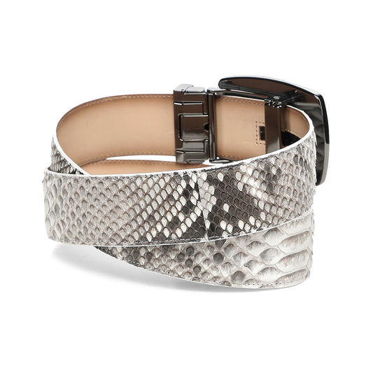 Cuadra Natural Python Stitching Belt BC482