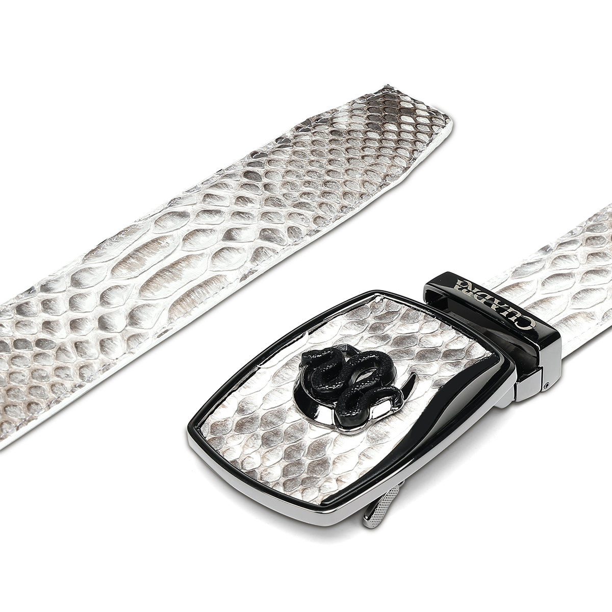 Cuadra Natural Python Stitching Belt BC482