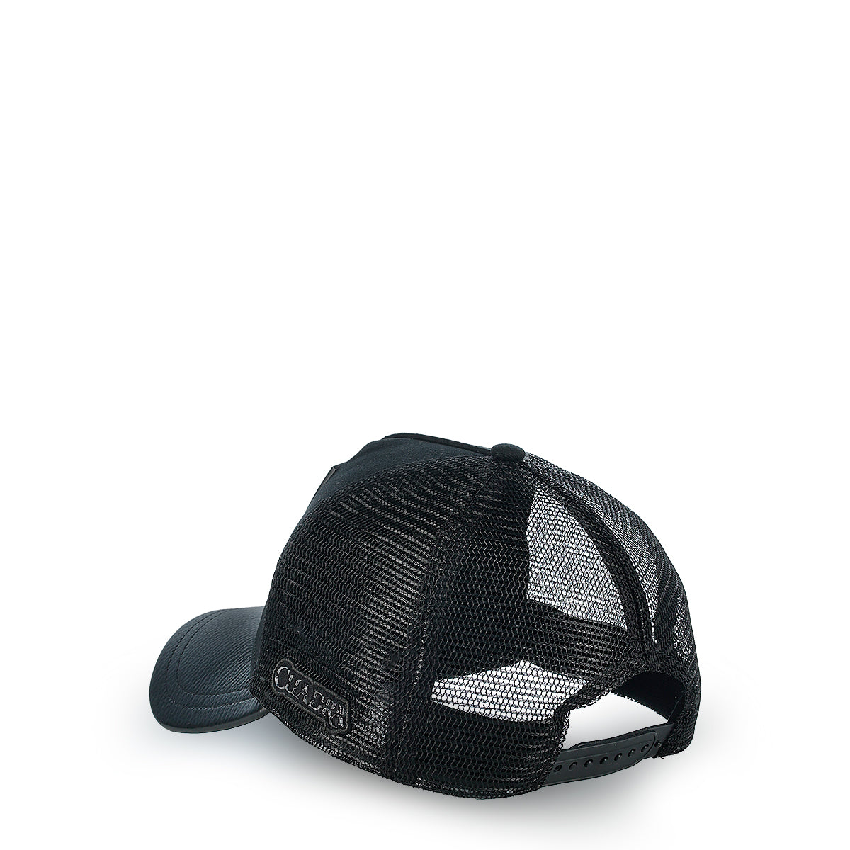 Cuadra Black Ostrich Cap CC116
