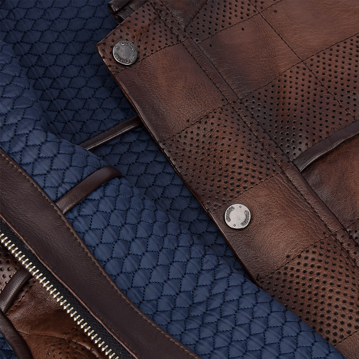 Brown Europe Aged ZIpper Vest