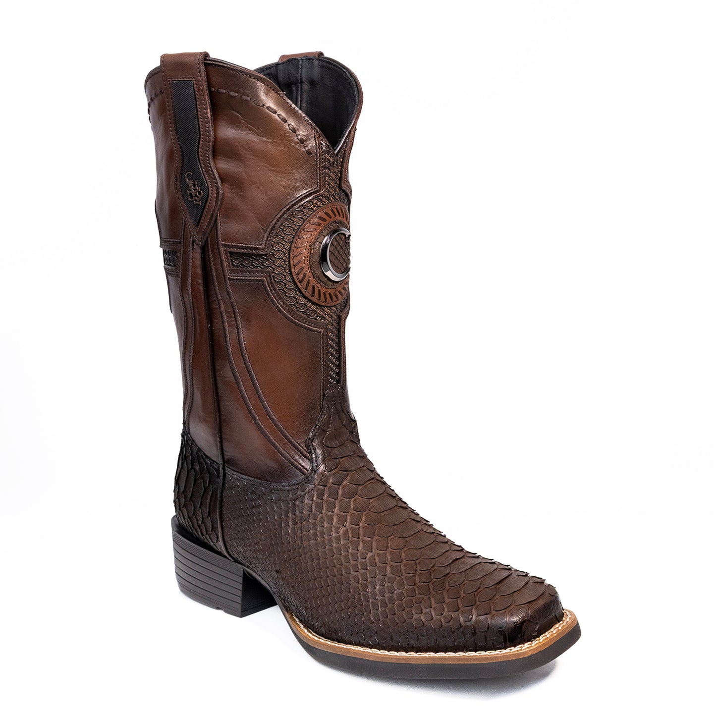 BROWN PYTHON EMBROIDERY & LASER & WOVEN