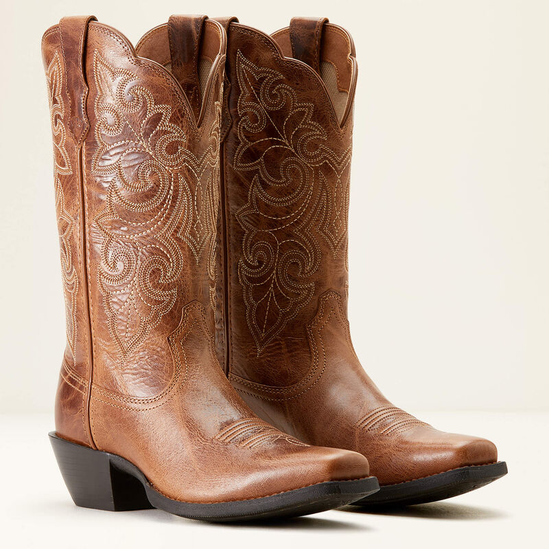 Ariat 10053733 Round up Square Toe Russet