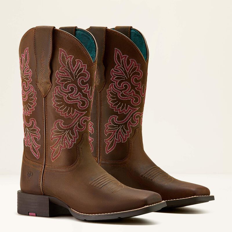 Ariat 10064078 Round up Wide Square Toe Stretch