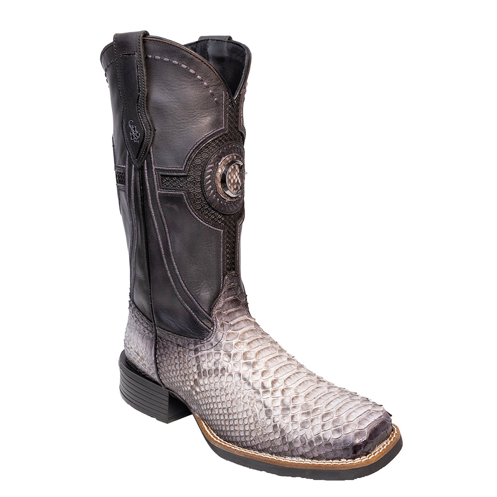 NATURAL PYTHON EMBRIODERY & LASER CC289 – Patron Boots USA