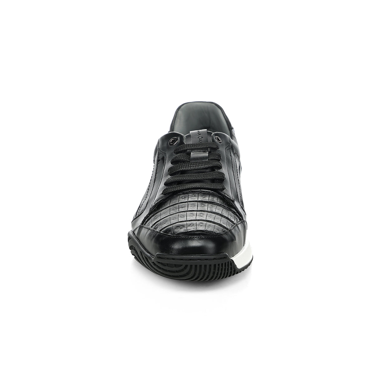 Franco Cuadra Black Alligator Sneakers FF382