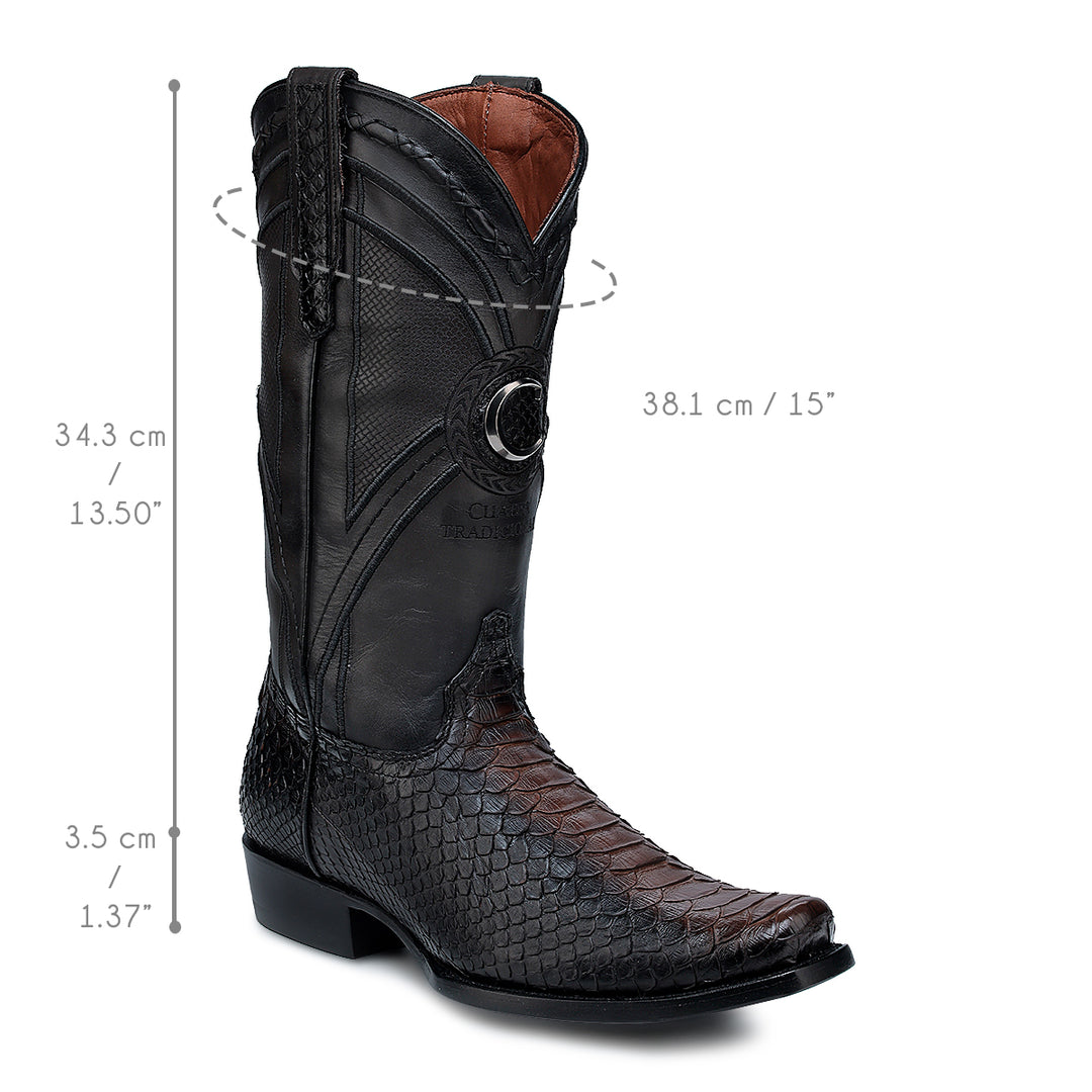 CHOCOLATE PYTHON EMBROIDERY CU849