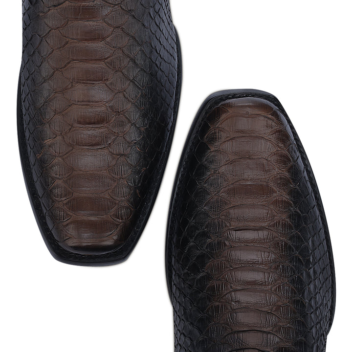 CHOCOLATE PYTHON EMBROIDERY CU849