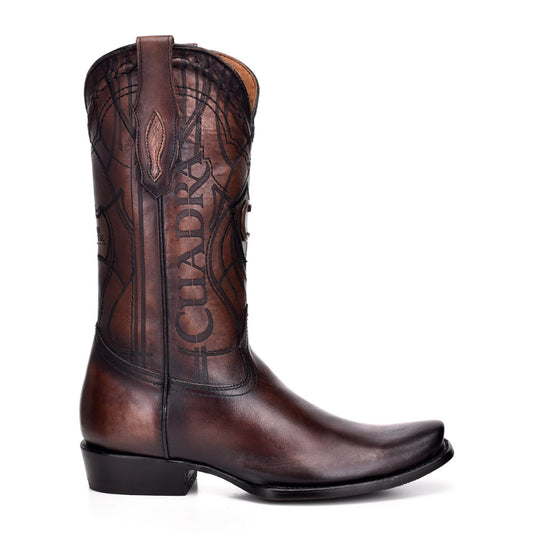 Over Chestnut Laser & Embroidery Narrow Square Toe