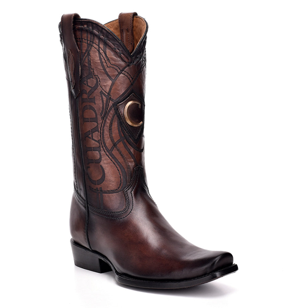 Over Chestnut Laser & Embroidery Narrow Square Toe