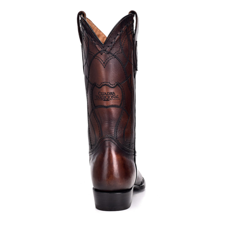 Over Chestnut Laser & Embroidery Narrow Square Toe