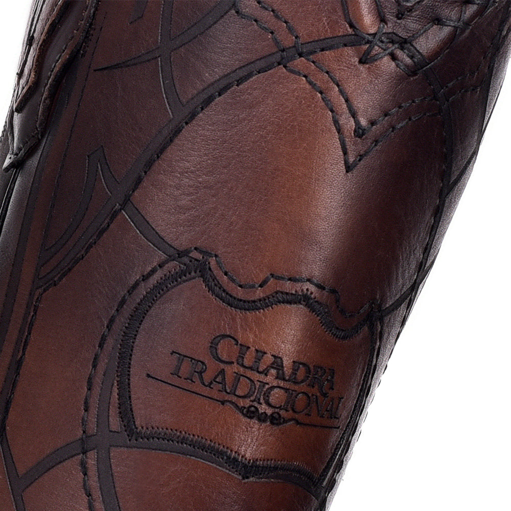 Over Chestnut Laser & Embroidery Narrow Square Toe