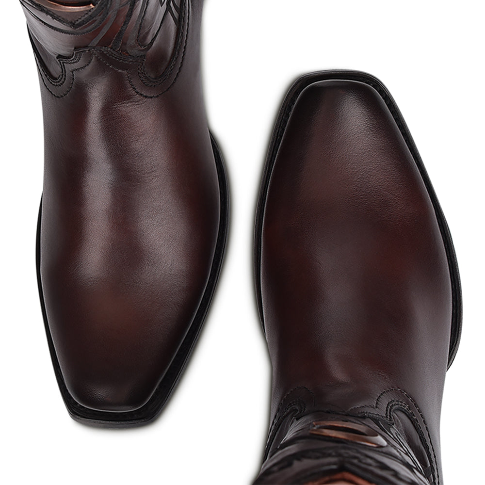 Over Chestnut Laser & Embroidery Narrow Square Toe
