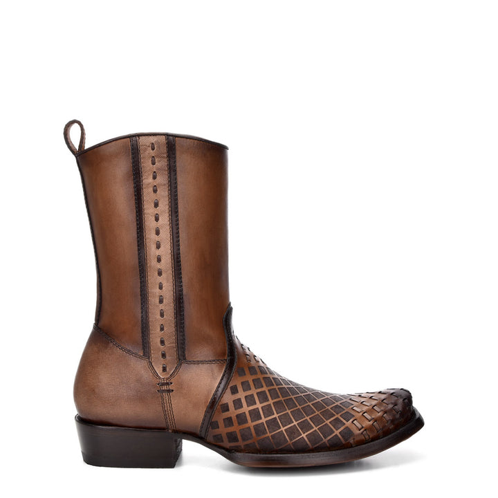 Over Maple Laser & Woven Narrow Square Toe