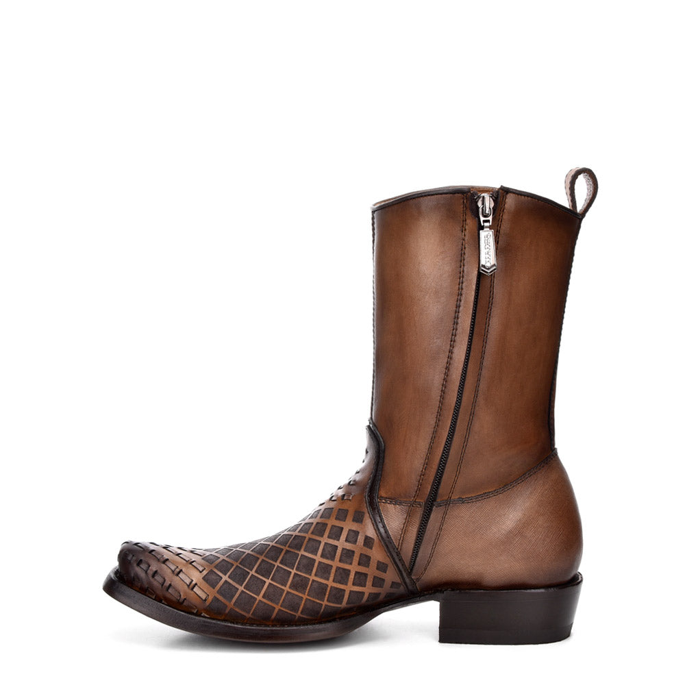 Over Maple Laser & Woven Narrow Square Toe
