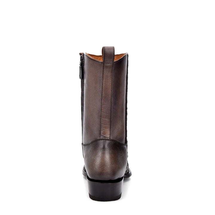 Over Light Black Laser & Woven Narrow Square Toe