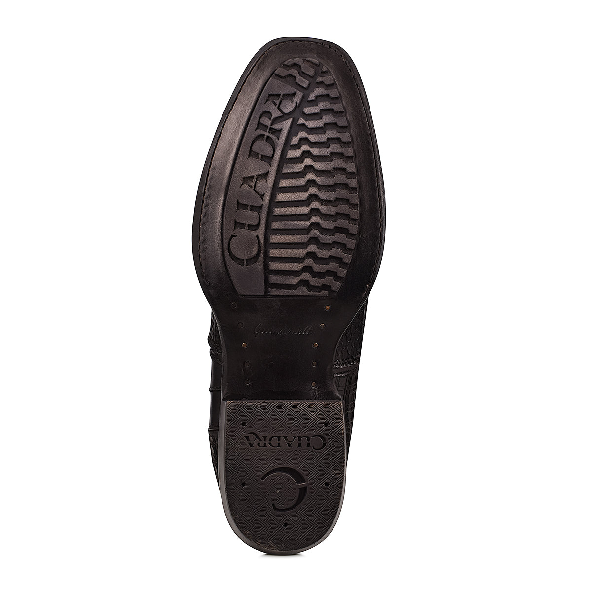 Lisboa Black Python Laser & Woven Zipper Narrow Square Toe