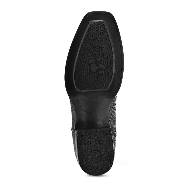 Lisboa Blue Python Laser & Woven Narrow Square Toe