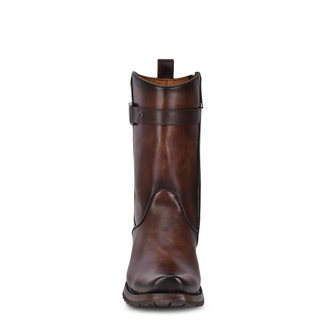 Chaos Brown Laser & Embroidery Narrow Square Toe