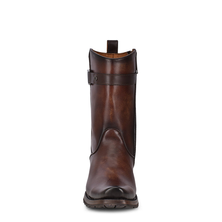 Chaos Brown Laser & Embroidery Narrow Square Toe