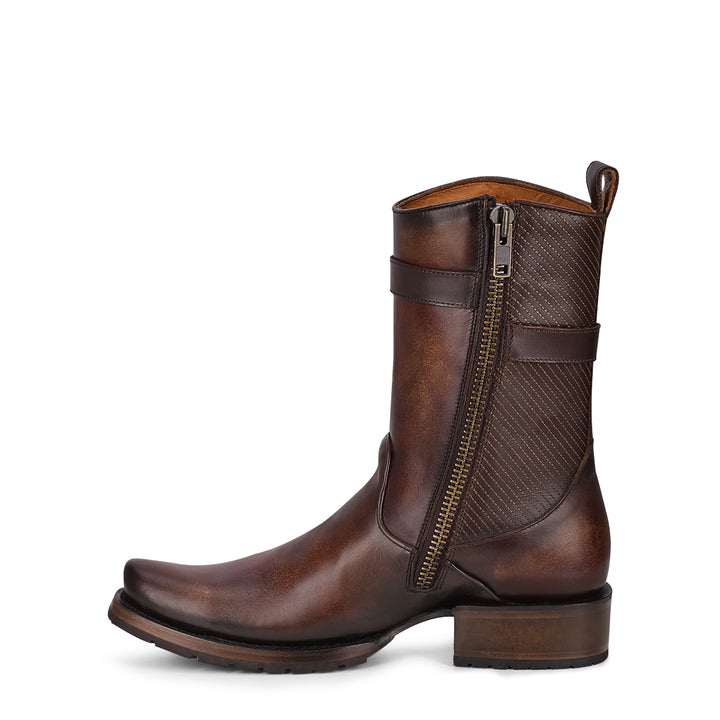 Chaos Brown Laser & Embroidery Narrow Square Toe