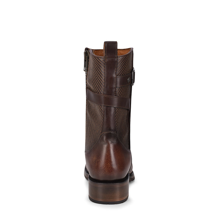 Chaos Brown Laser & Embroidery Narrow Square Toe