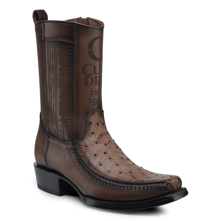 Brown Ostrich Boot