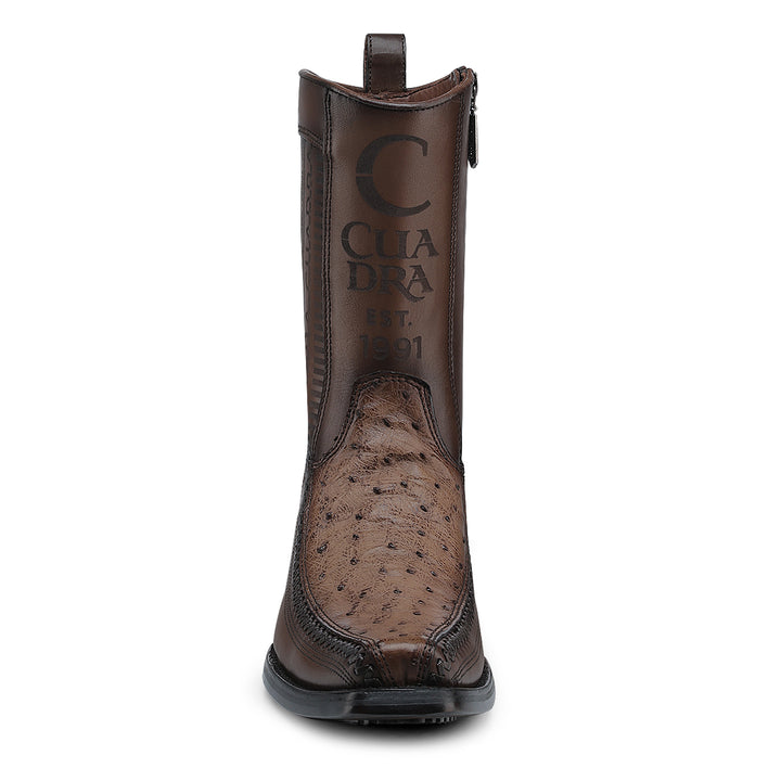 Brown Ostrich Boot