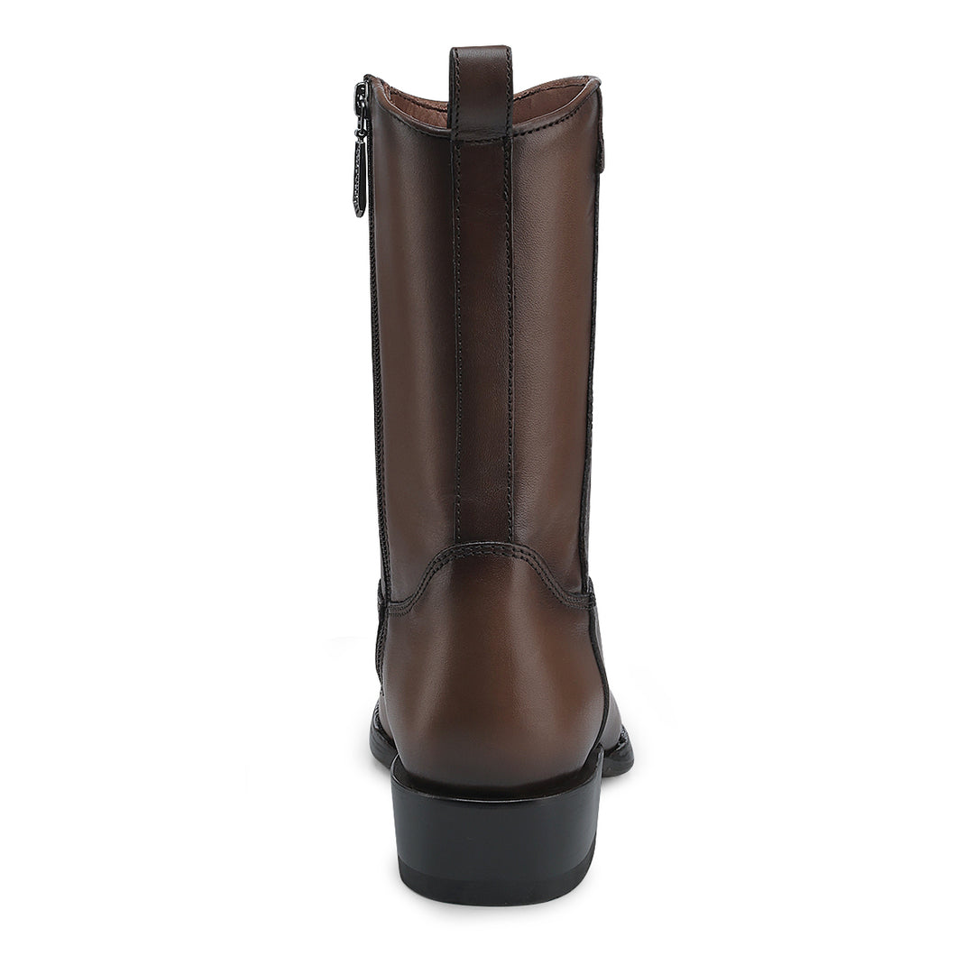 Brown Ostrich Boot