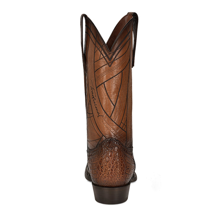 Brown Moreletti Laser & Embroidery Narrow Square Toe